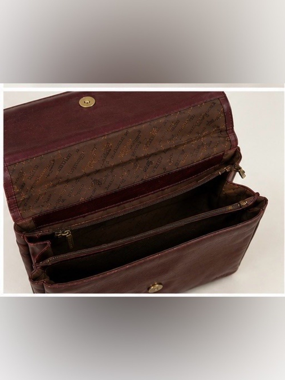 Vintage WITTCHEN Burgundy Leather Messenger Crossbody Bag Medium Genuine Leather - Picture 10 of 13